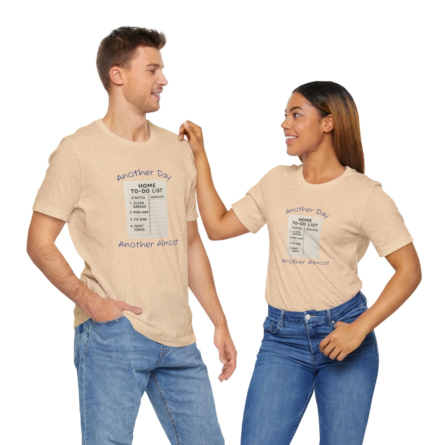 Unisex To-Do List Tee, Casual Motivation Shirt, Daily Reminder Top, Gift for Busy Days, Relaxed Fit Graphic Tee
