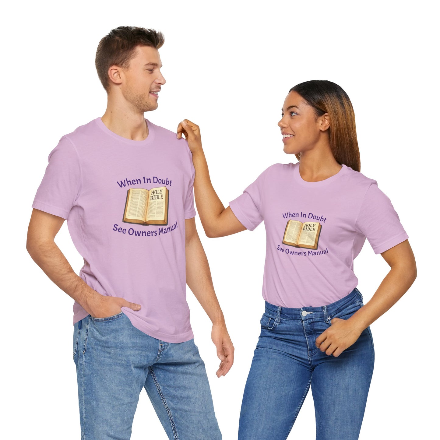When in Doubt Consult Owners Manual Tee - Unisex Christian Shirt, Faith T-Shirt, Bible Verse Tee, Gift for Believers, Casual Church Wear