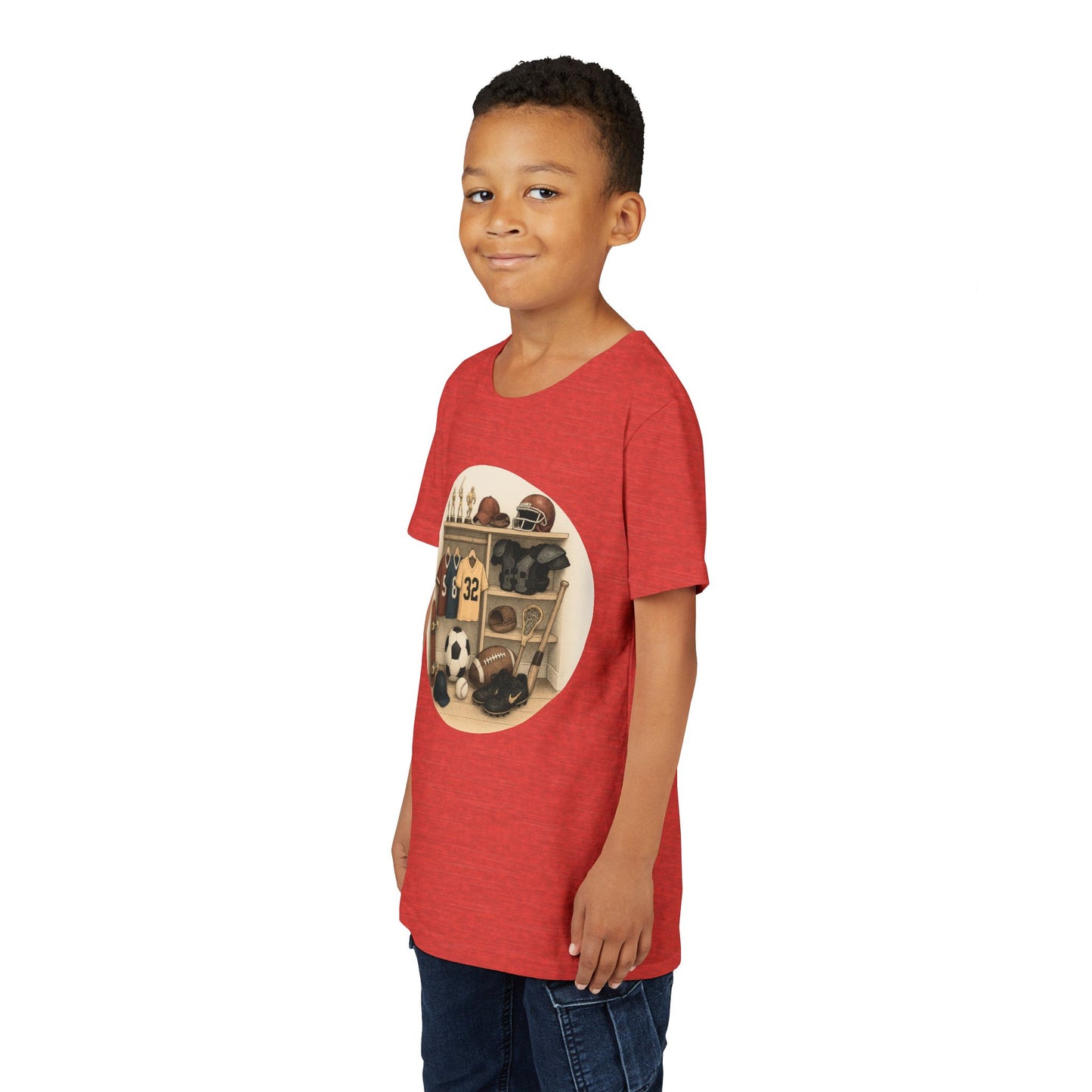 Sports-Themed Youth Short Sleeve Tee | Perfect for Active Kids, Team Spirit, Everyday Wear, Sporty Style