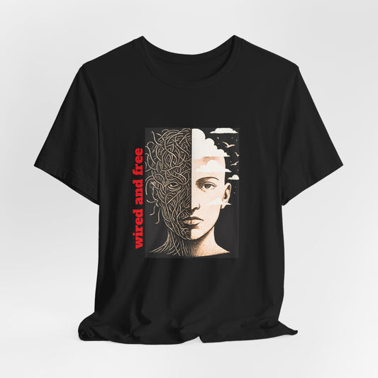 Graphic Wired and Free Unisex Tee
