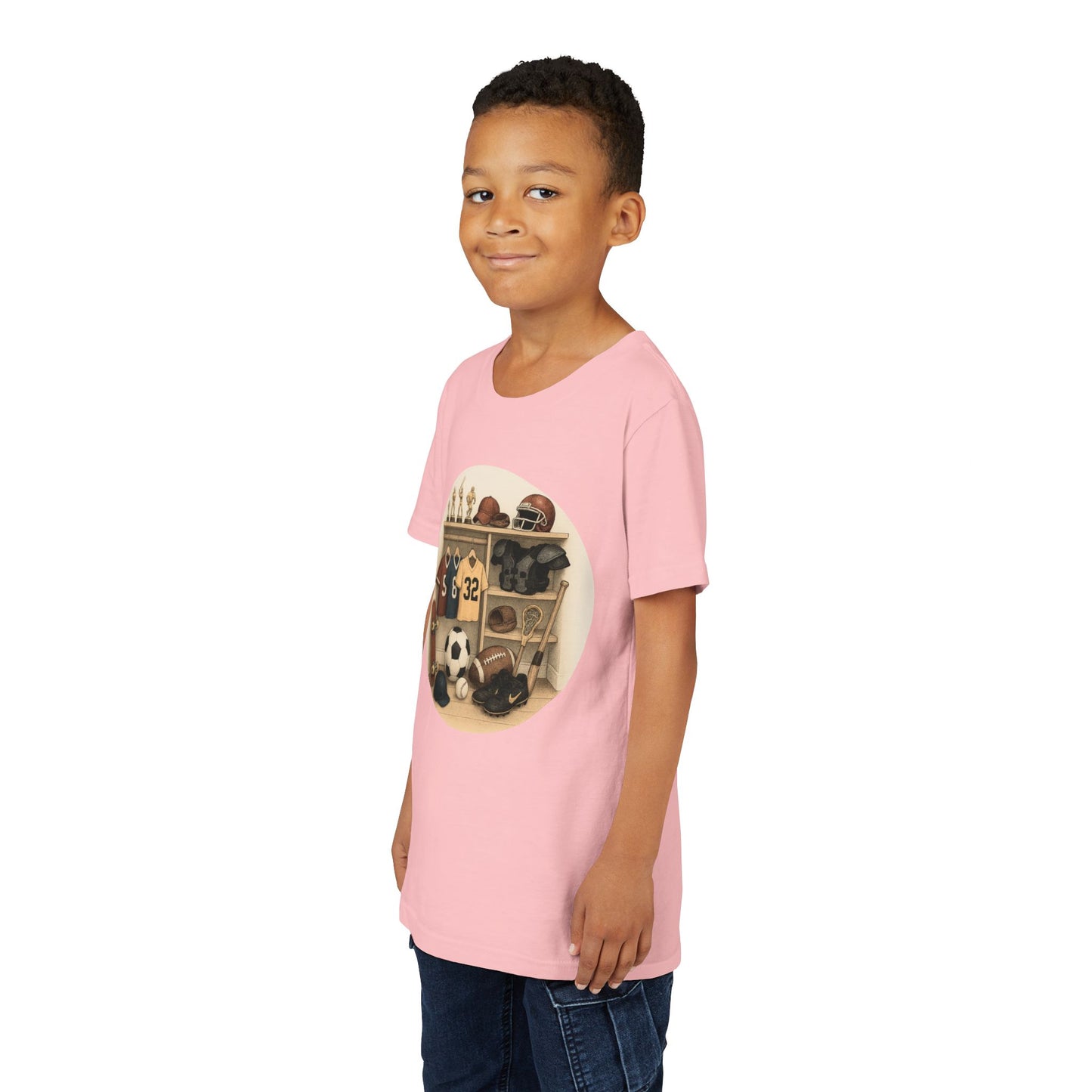 Sports-Themed Youth Short Sleeve Tee | Perfect for Active Kids, Team Spirit, Everyday Wear, Sporty Style
