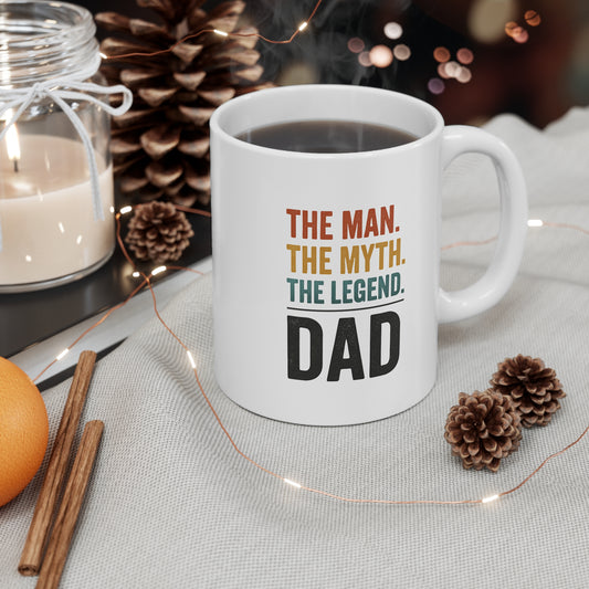 Dad Quote Mug | Motivational Coffee Cup for Home, Office, Gift, Birthday, Encouragement, Self-Care
