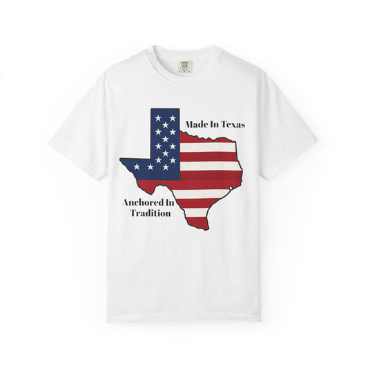 Texas Pride Unisex T-shirt, Casual Tees, USA Flag Shirt, Gift for Texans, Patriotic Apparel, Made in Texas Shirt