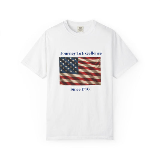 Patriotic Journey T-Shirt, Unisex Graphic Tee, Americana Apparel, Independence Day Gift, Vintage Style Shirt, Casual Everyday Wear