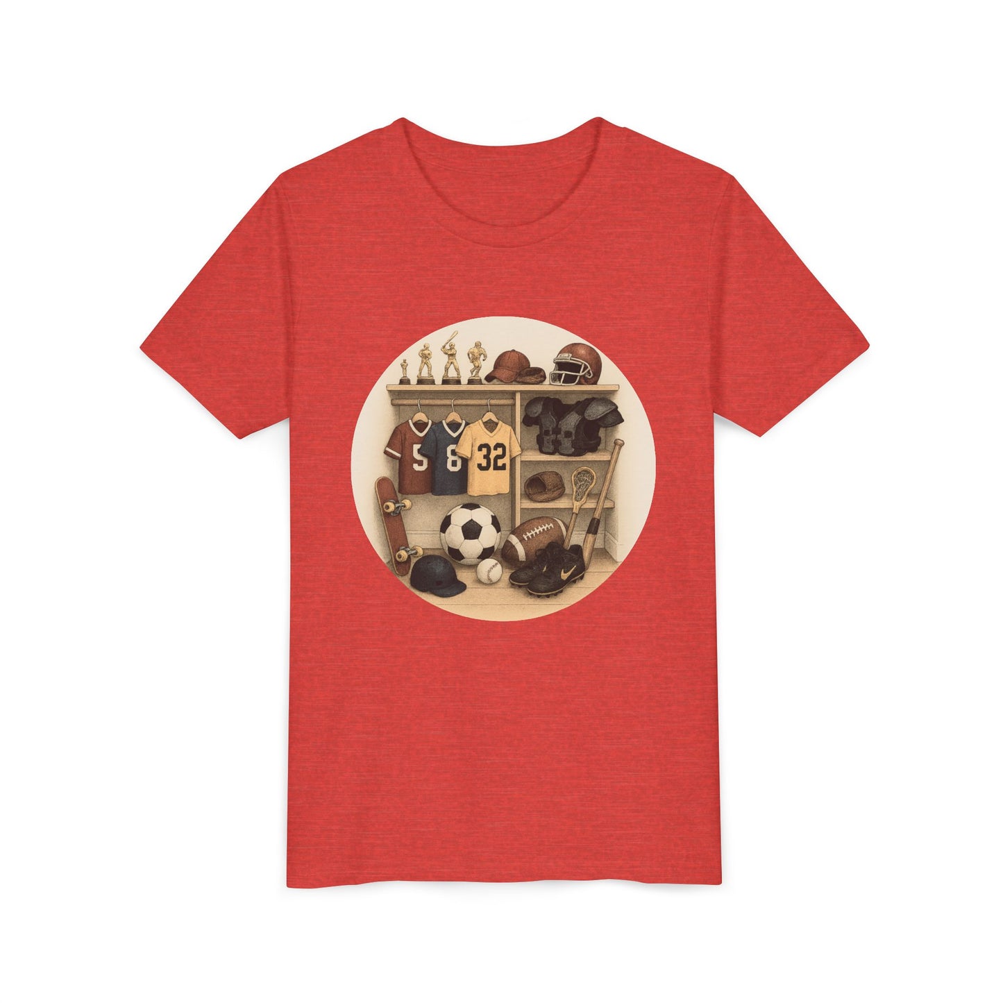 Sports-Themed Youth Short Sleeve Tee | Perfect for Active Kids, Team Spirit, Everyday Wear, Sporty Style