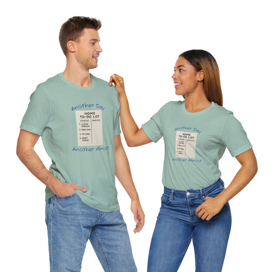 Unisex To-Do List Tee, Casual Motivation Shirt, Daily Reminder Top, Gift for Busy Days, Relaxed Fit Graphic Tee