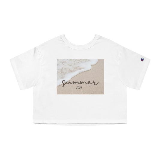 Summer Vibes Cropped T-Shirt - Chill Beach Style Tee, Relaxed Fit, Perfect for Summer Parties, Travel, or Beach Days, Gift Idea