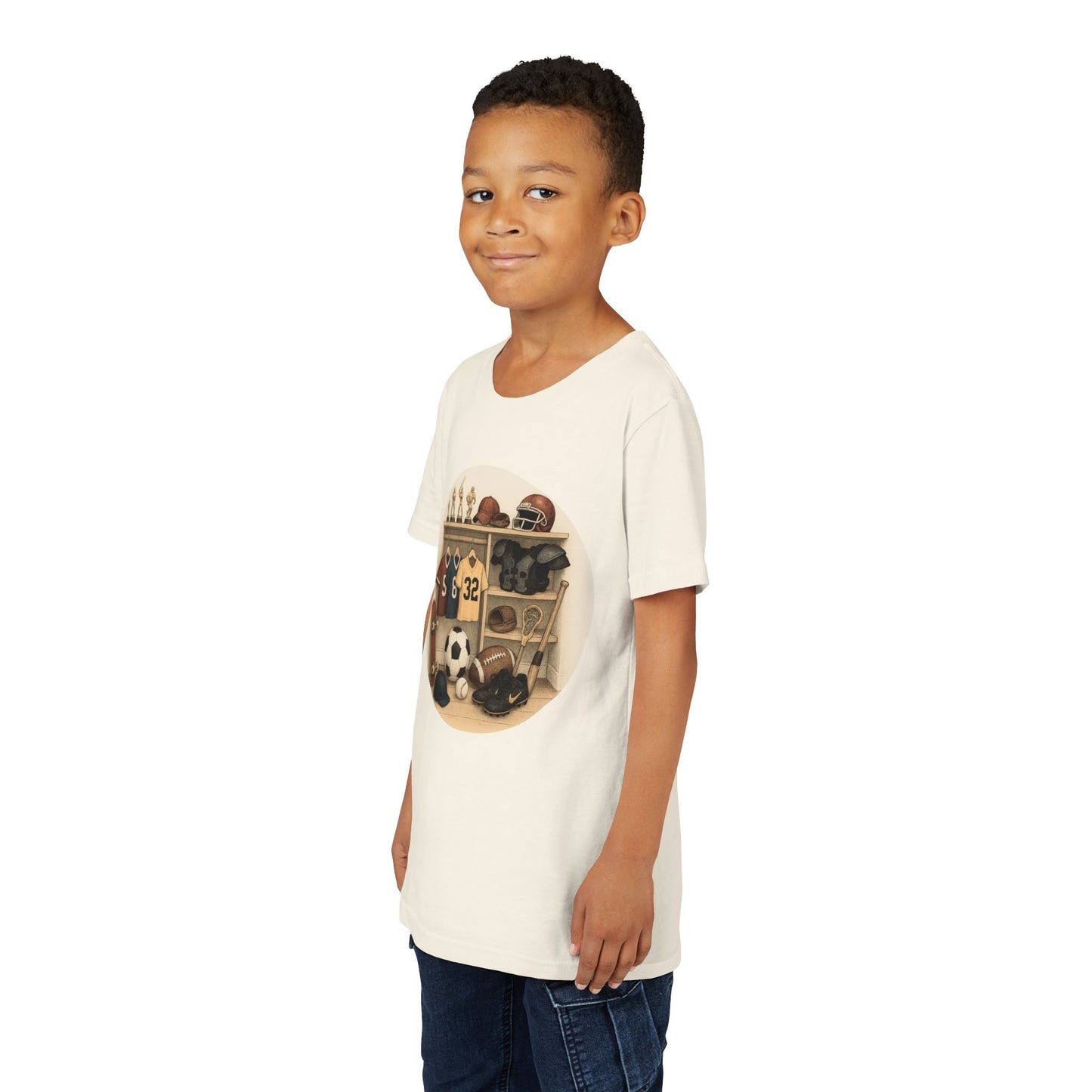 Sports-Themed Youth Short Sleeve Tee | Perfect for Active Kids, Team Spirit, Everyday Wear, Sporty Style