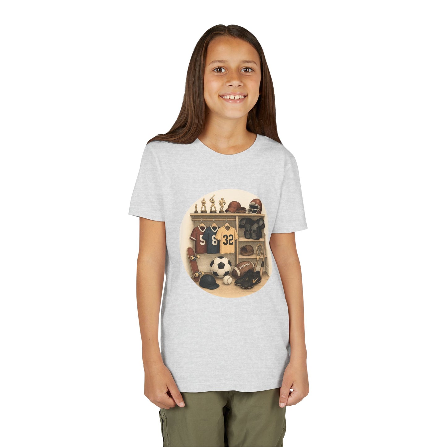 Sports-Themed Youth Short Sleeve Tee | Perfect for Active Kids, Team Spirit, Everyday Wear, Sporty Style