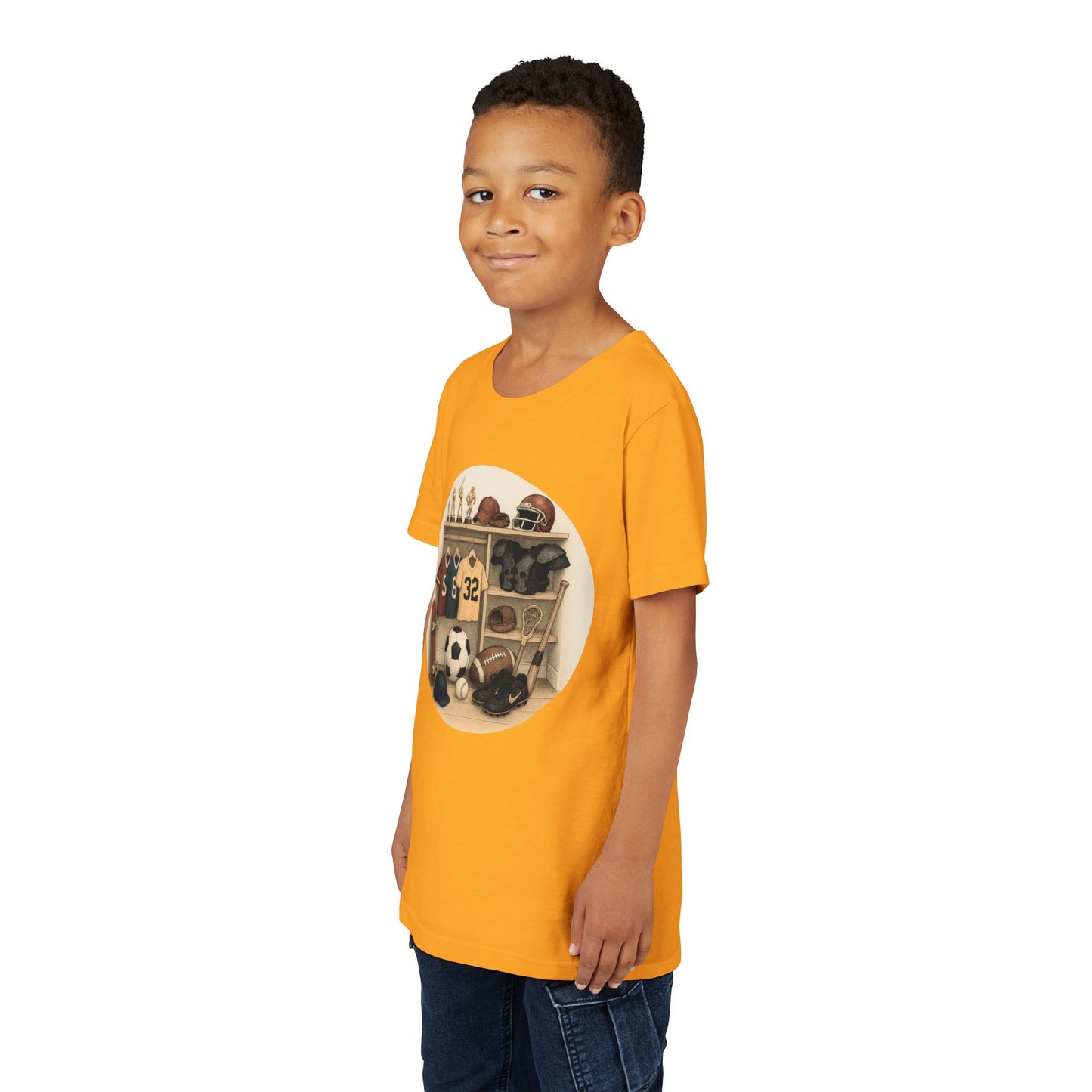 Sports-Themed Youth Short Sleeve Tee | Perfect for Active Kids, Team Spirit, Everyday Wear, Sporty Style