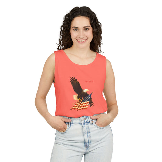 Patriotic Eagle Graphic Tank Top | Unisex, Summer Wear, Fourth of July, Independence Day, Outdoor Activities, Casual Style